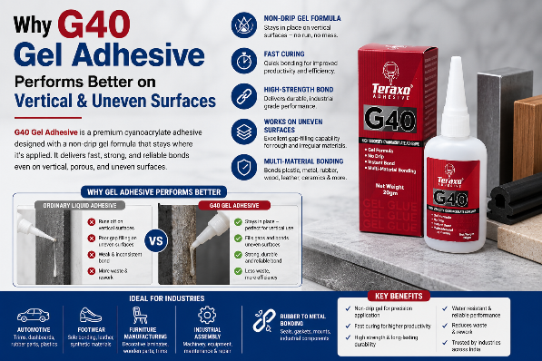 Why G40 Gel Adhesive Performs Better on Vertical & Uneven Surfaces